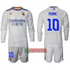 Oficiální Fotbalový Dres s Dlouhý Rukáv Real Madrid Modrić 10 Domácí 2021-22 pro Děti